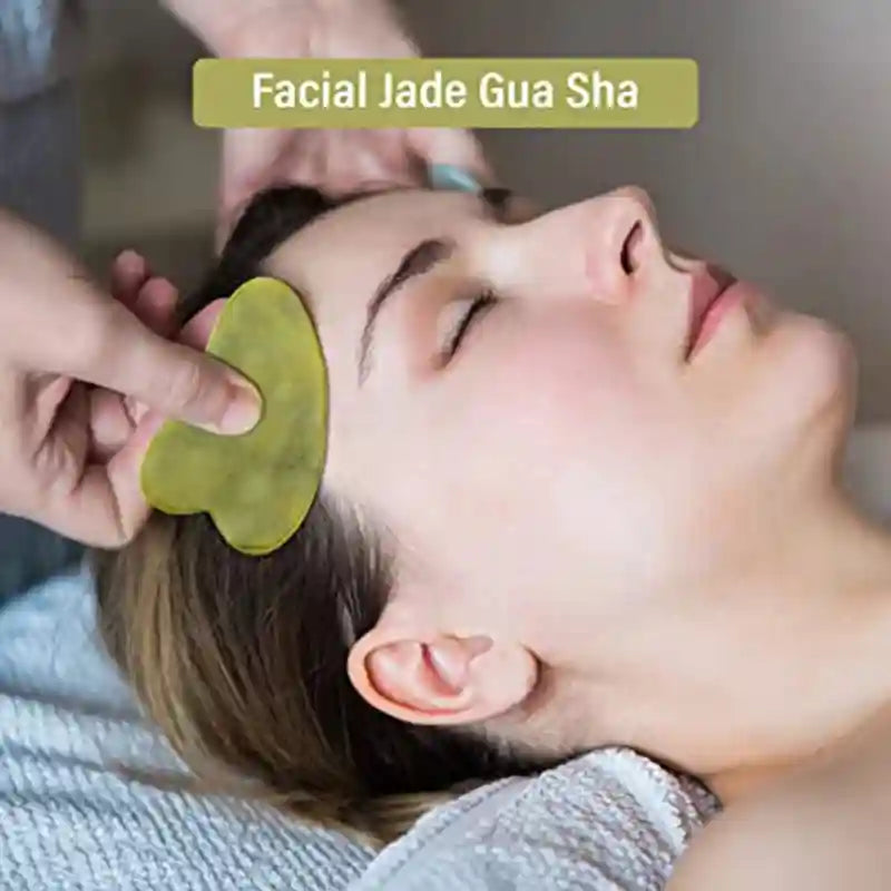 Jade Roller and Gua Sha Set: Natural Facial Massage Tool Kit Massage Roller Tidesmit