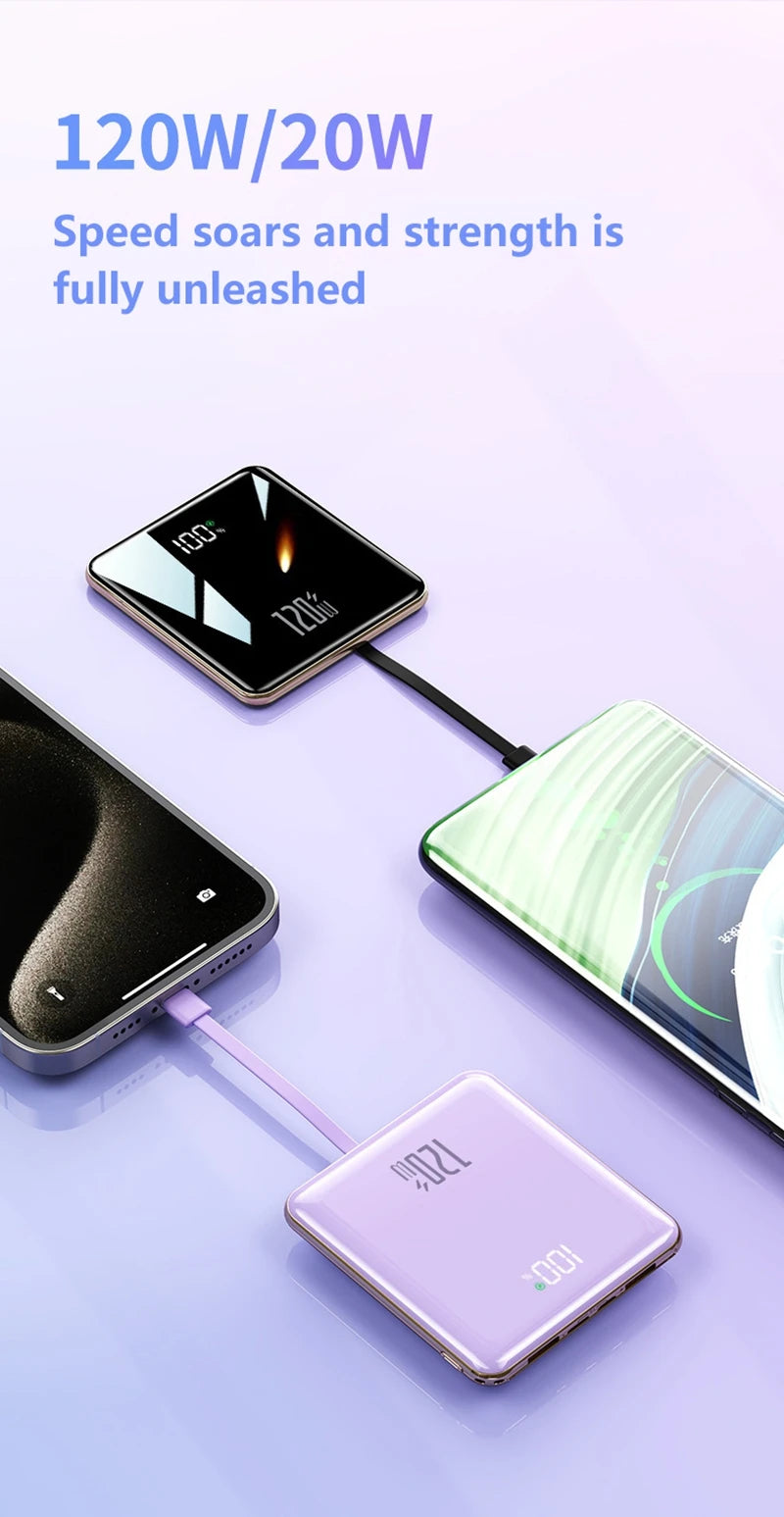 Portable Power Bank with 4 Built-in Cables - 50000mAh Tidesmit Tidesmit