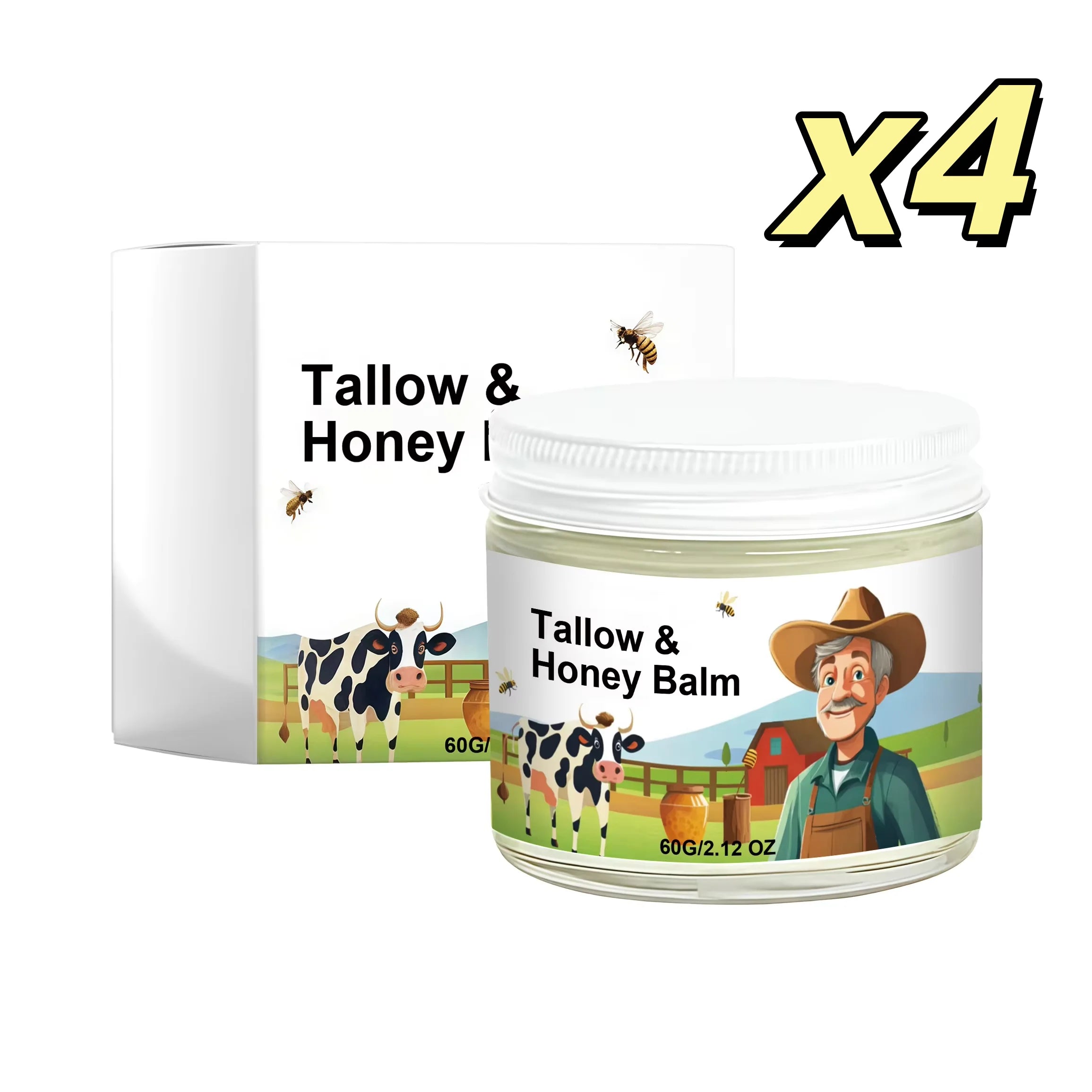 Tallow Honey Balm Soft Smooth Skin Enhance Elasticity Repair Barrier Anti Dryness Moisturize Beef Tallow Face Cream Body Lotion