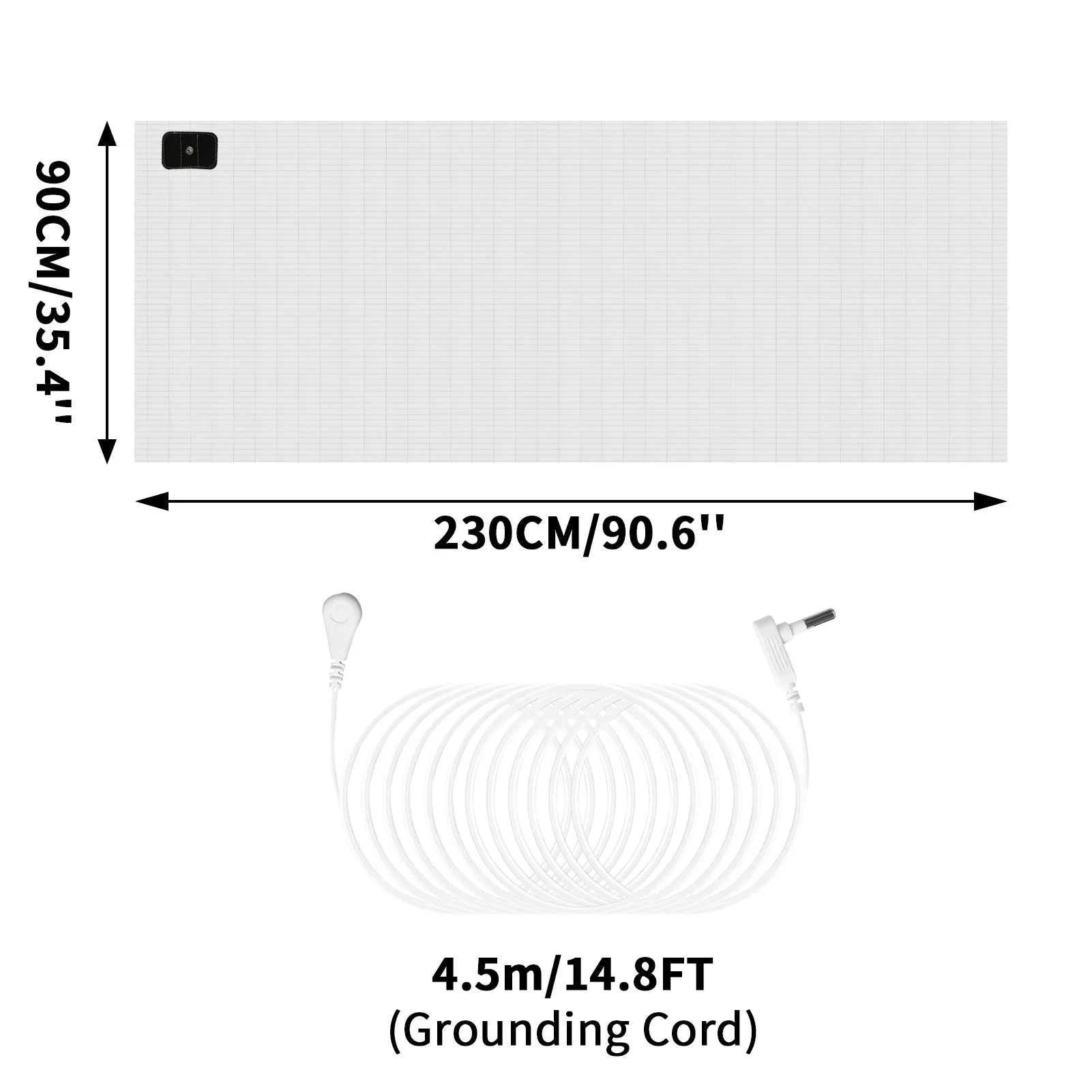 6 Size Grounding Mat Soft PU Pad for Improves Sleep Enhanced Circulation Reduces Pain Home Yoga Foot Mat Table Desk Rug