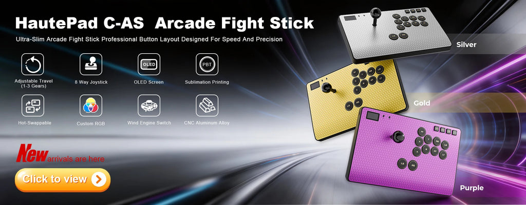 Haute42 C16 Magnetic Leverless Hitbox Controller Stickless Arcade Controller Keyboard For PC/ PS5/PS4 Hitbox Fighting Stick