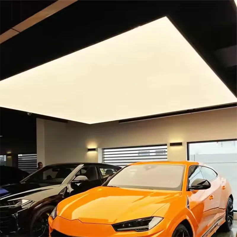 Led Fabric Ceiling Light Box Car Beauty Light Box for Car Wash Auto Repair Workshop Showroom Manufacturer