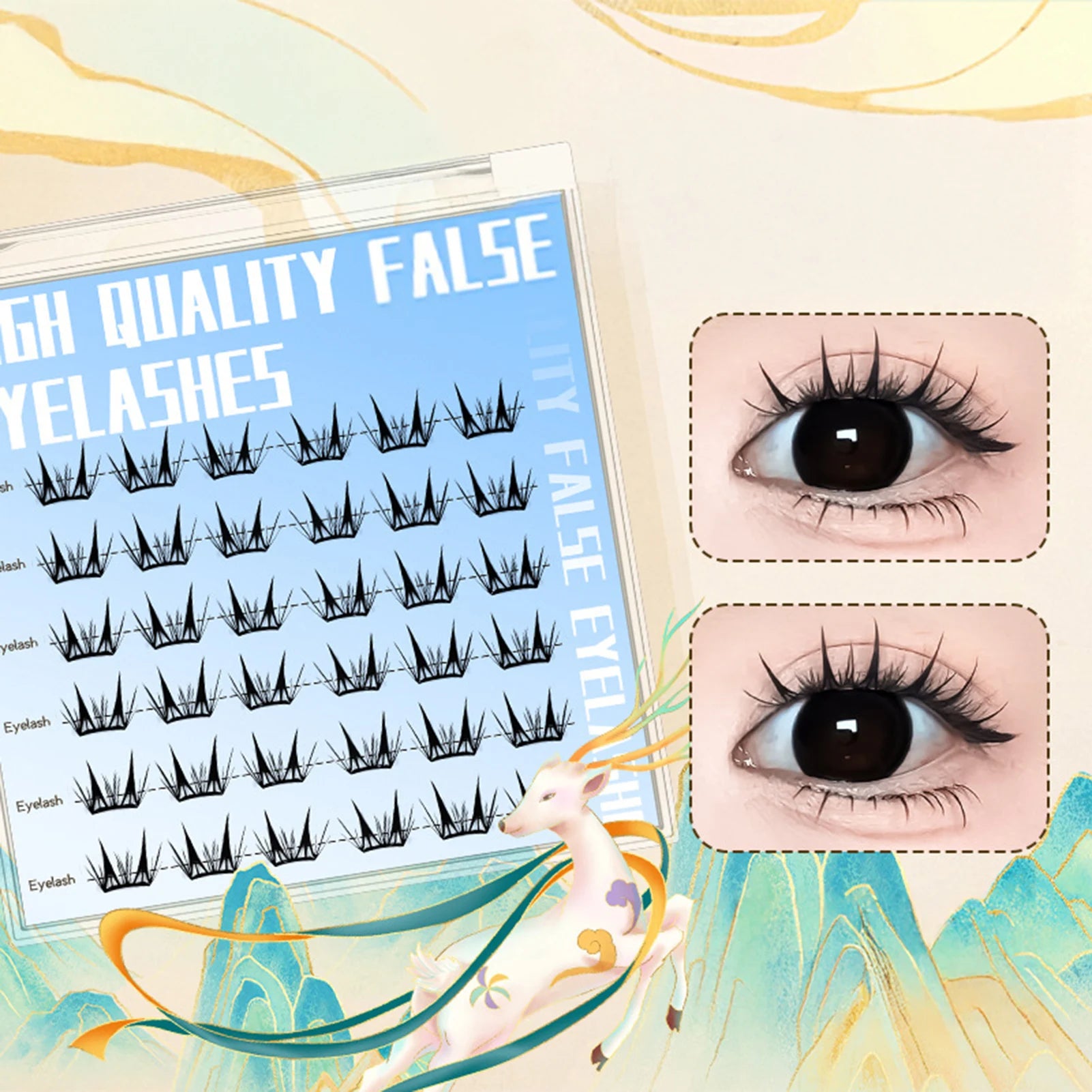 False Eyelashes Cluster Set for DIY Eye-Lifting Makeup | Tidesmit False Eyelashes Tidesmit