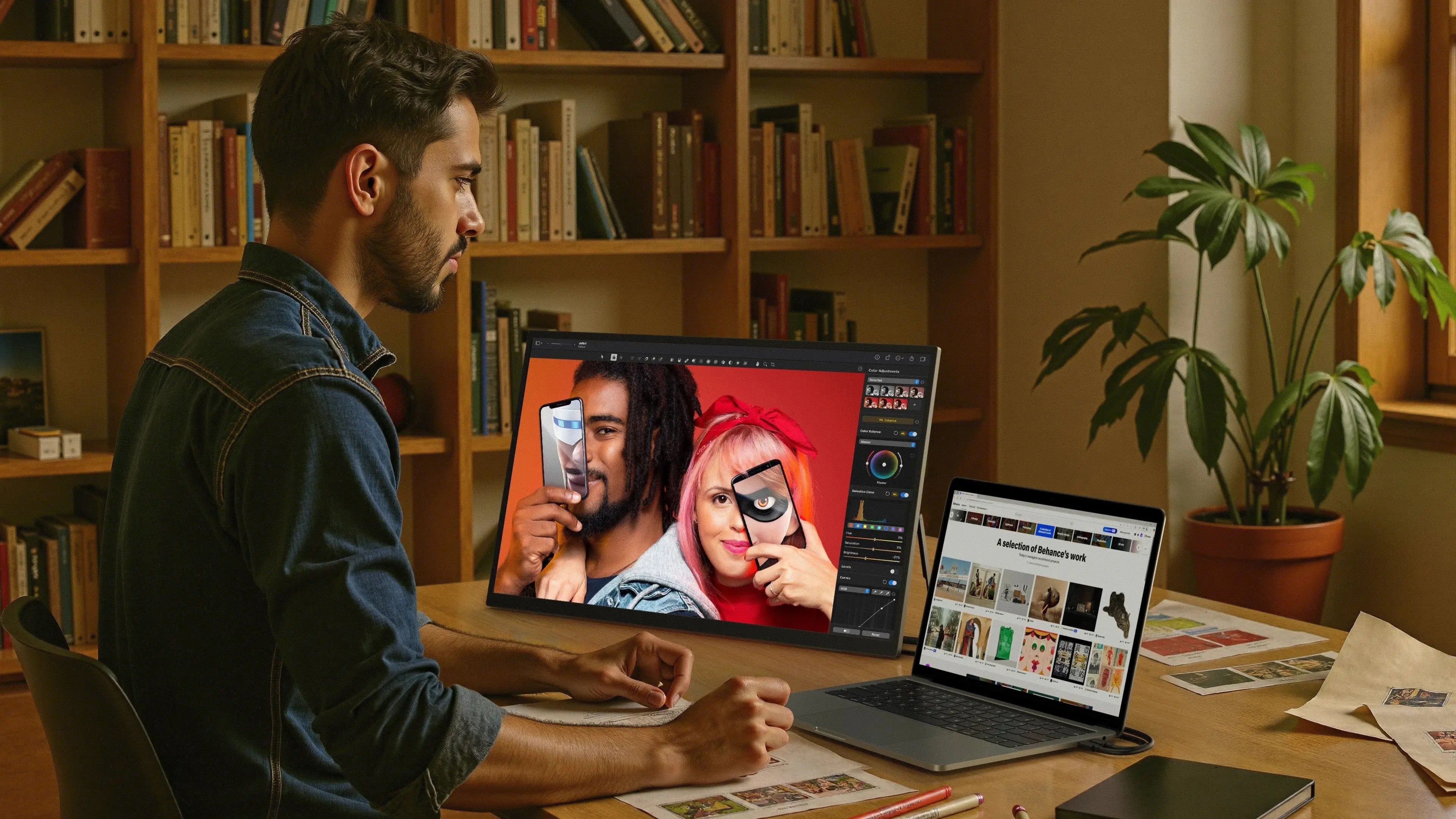 UPERFECT UHD 4K 23.8" Large QLED Screen USB-C HDMI Work Home Second Monitor W/180°Adjustable Stand For Laptop Desktop PC Mac PS5