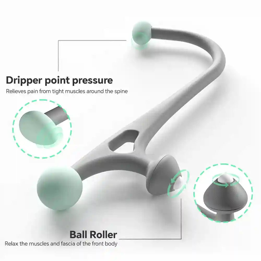 Trigger Point Back Massager - Portable Deep Tissue Muscle Relief Tool Back Massage Instrument Tidesmit