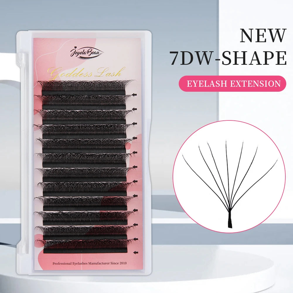 W Style Premade Volume Fans - Professional Faux Lashes by Tidesmit False Eyelashes 7DW Tidesmit