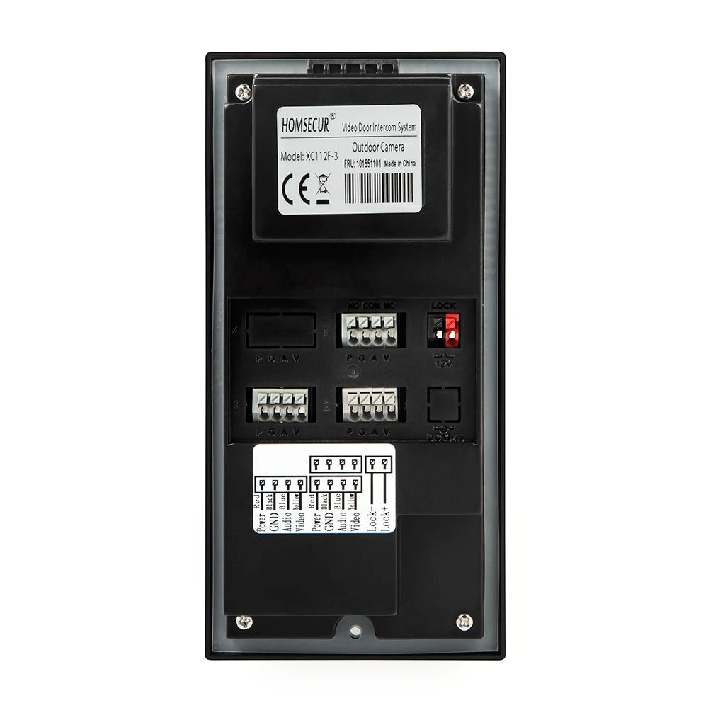 HOMSECUR Tuya App 7" WIFI Video Door Phone Intercom Doorbell Auto Recording For 3 Families