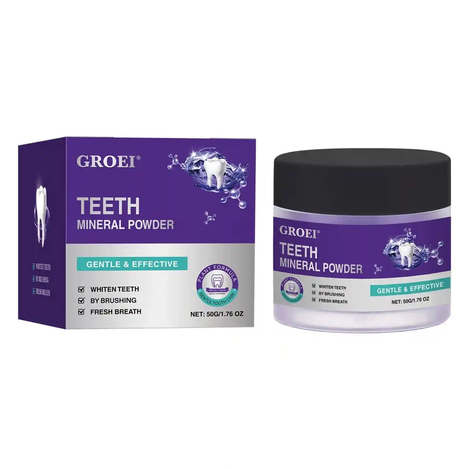 Tidesmit purple hydroxyapatite teeth whitening powder for effective plaque removal and oral hygiene