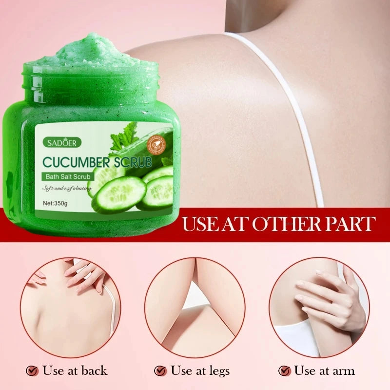 Cucumber Exfoliating Body Scrub – Natural Moisturizing Gel 350g Scrubs Treatments Tidesmit