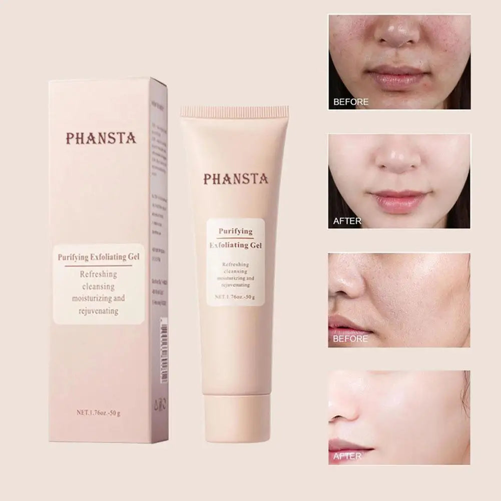 Exfoliating Facial Gel Pink - Deep Pore Cleanser & Moisturizing Treatment Scrubs Treatments Tidesmit