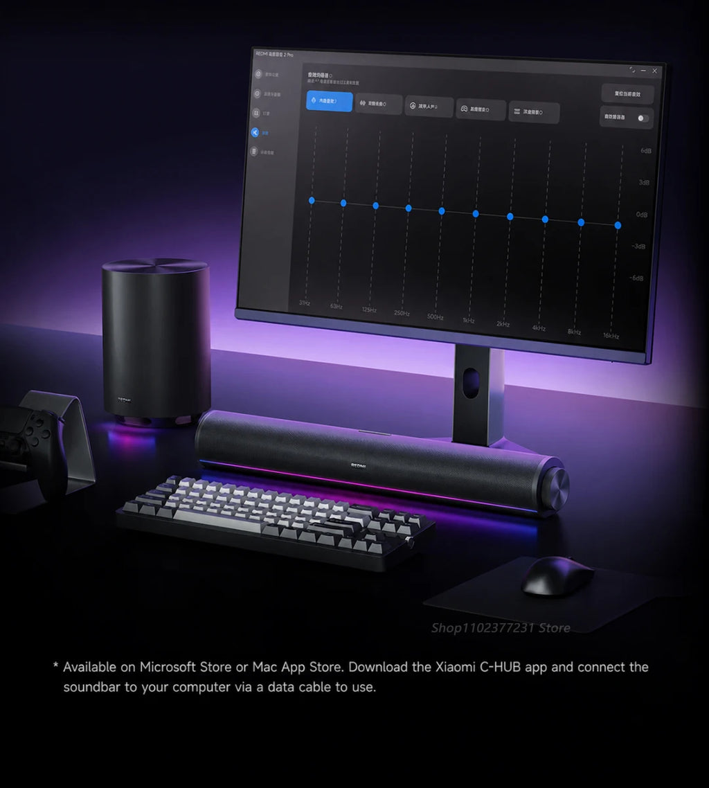 NEW Mijia REDMI Computer Speaker 2 Pro Set Four-Unit Two-Channel Stereo RGB Ambient Light Bluetooth 5.0 Built-in Microphone CN