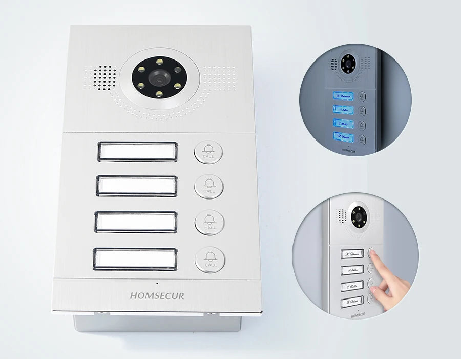 HOMSECUR BC121IP-4S Waterproof Wide Angle PoE Powered Camera For Video Door Intercom System