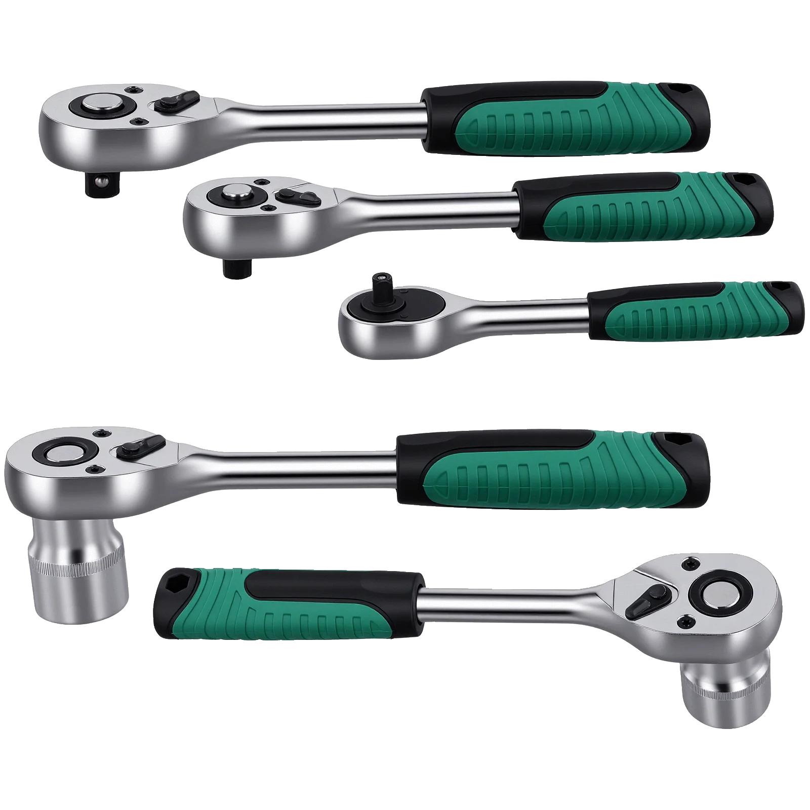 Podofo 216Pcs Socket Wrench Sets 1/4" 3/8" 1/2" Socket Wrench Sets with 24-Tooth Ratchet Wrench Ergonomic Ratchet Wrench Mechanic Tool Set For Automotive Motorcycle Repair & Home, Garage, Professional Automobile Maintenance
