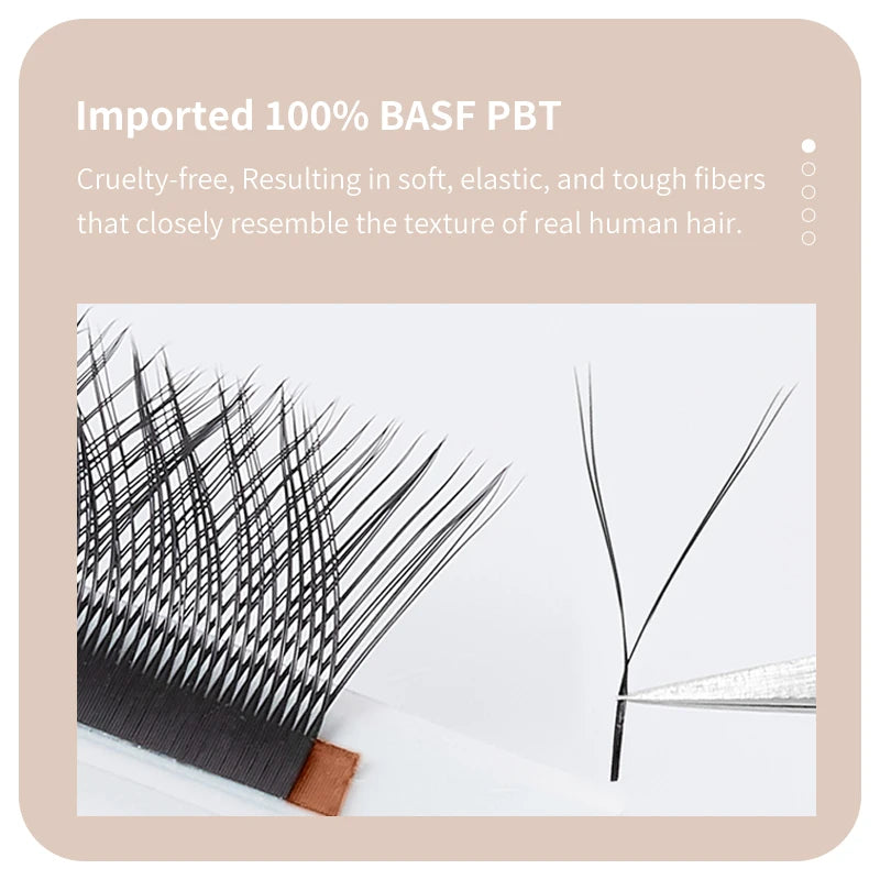 DIYDAY YY Shape Eyelash Extensions C D L LU Curl Brown Lashes Natural Soft Premade Volume Fans Two Tips Y-Shaped False Eyelashes False Eyelashes Tidesmit