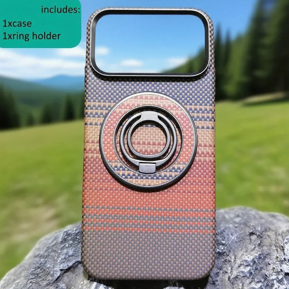 Aramid Fiber iPhone 17 Pro Max Case | Slim Military-Grade Cover sunset-1 Tidesmit