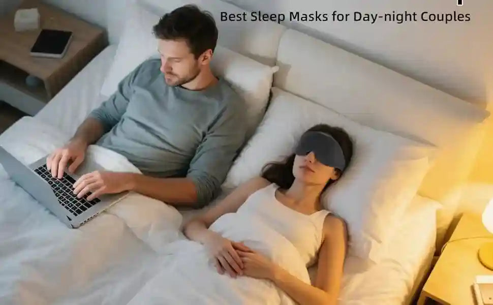 3D Contour Sleep Mask with Earplugs | Light Blocking Eye Cover Eye Massage Instrument Tidesmit