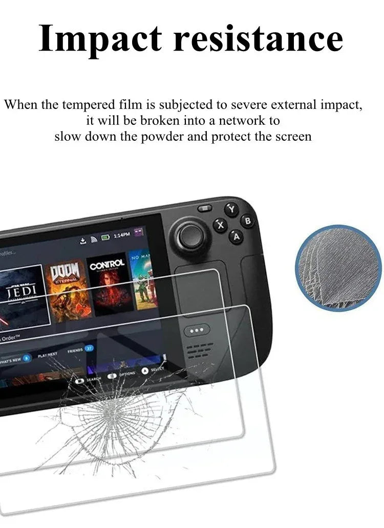 1-3 Pcs Tempered Glass For Steam Deck OLED Anti-scratch Screen Protector HD Protective Film For Steam Deck Accessories Tidesmit