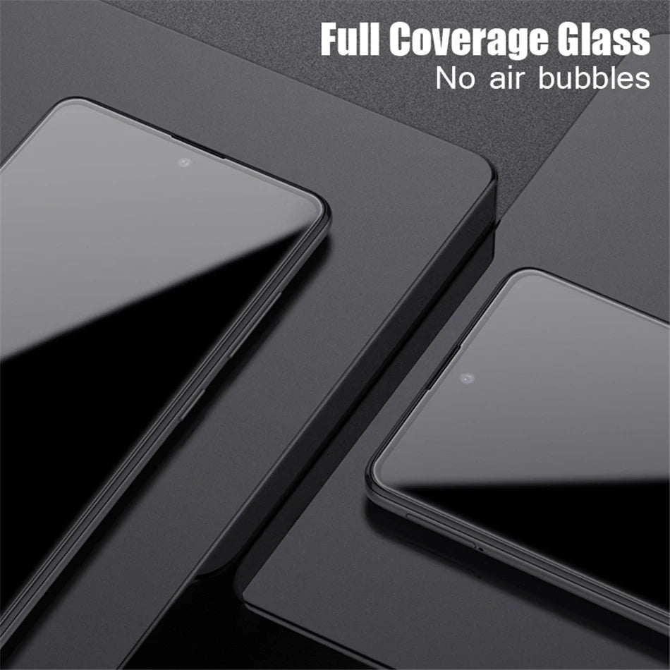 4+4 Tempered Glass For Xiaomi POCO M7 4G M7plus Screen Protector Shockproof Full glue + M7 4G Soft Camera lens film AE Tidesmit