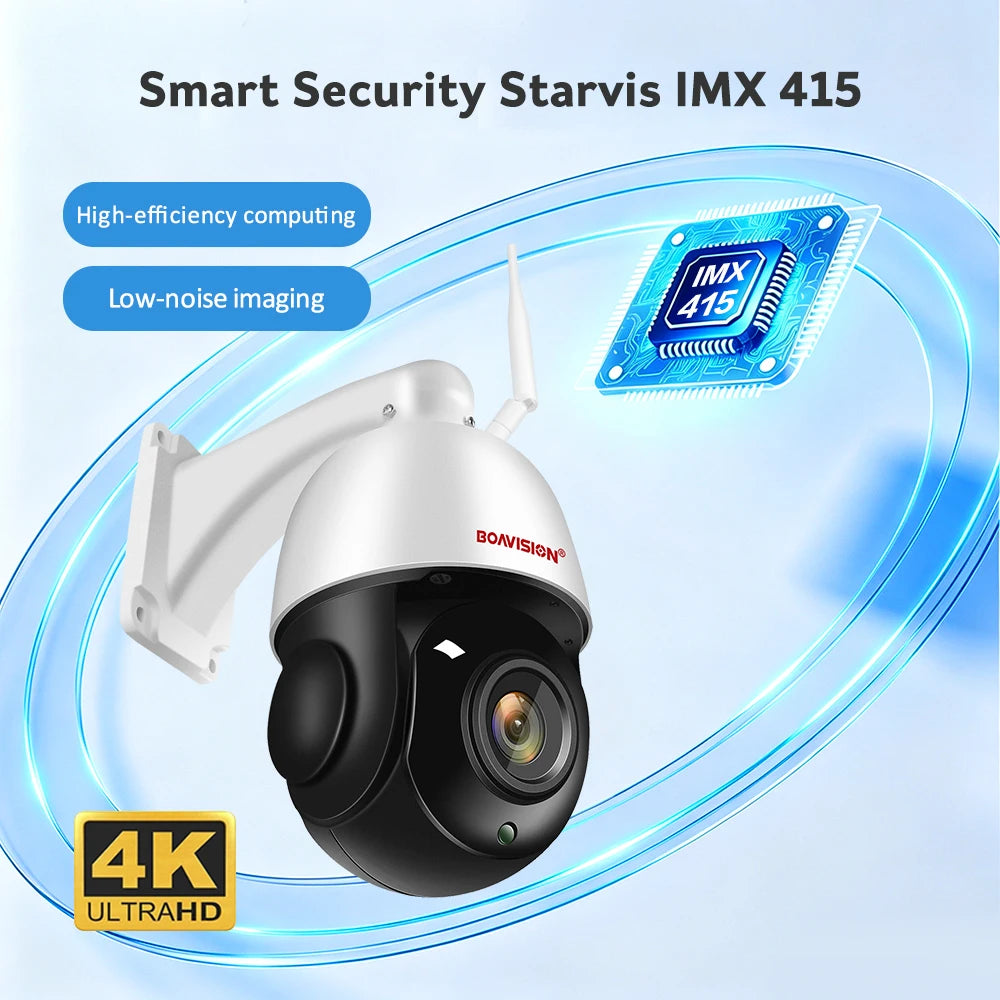 Outdoor IP Camera 8MP 5MP 4G Sim Card WIFI POE AI Auto Tracking 30X Zoom PTZ Speed Dome Two Way Audio IR 80m Surveillance Camera