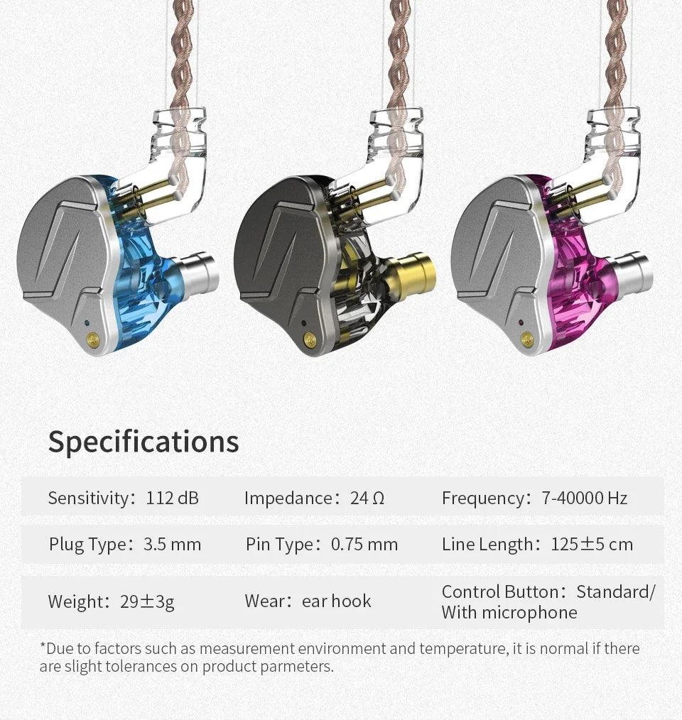 KZ ZSN Pro Hybrid In-Ear Monitors with Dynamic Bass by Tidesmit Tidesmit