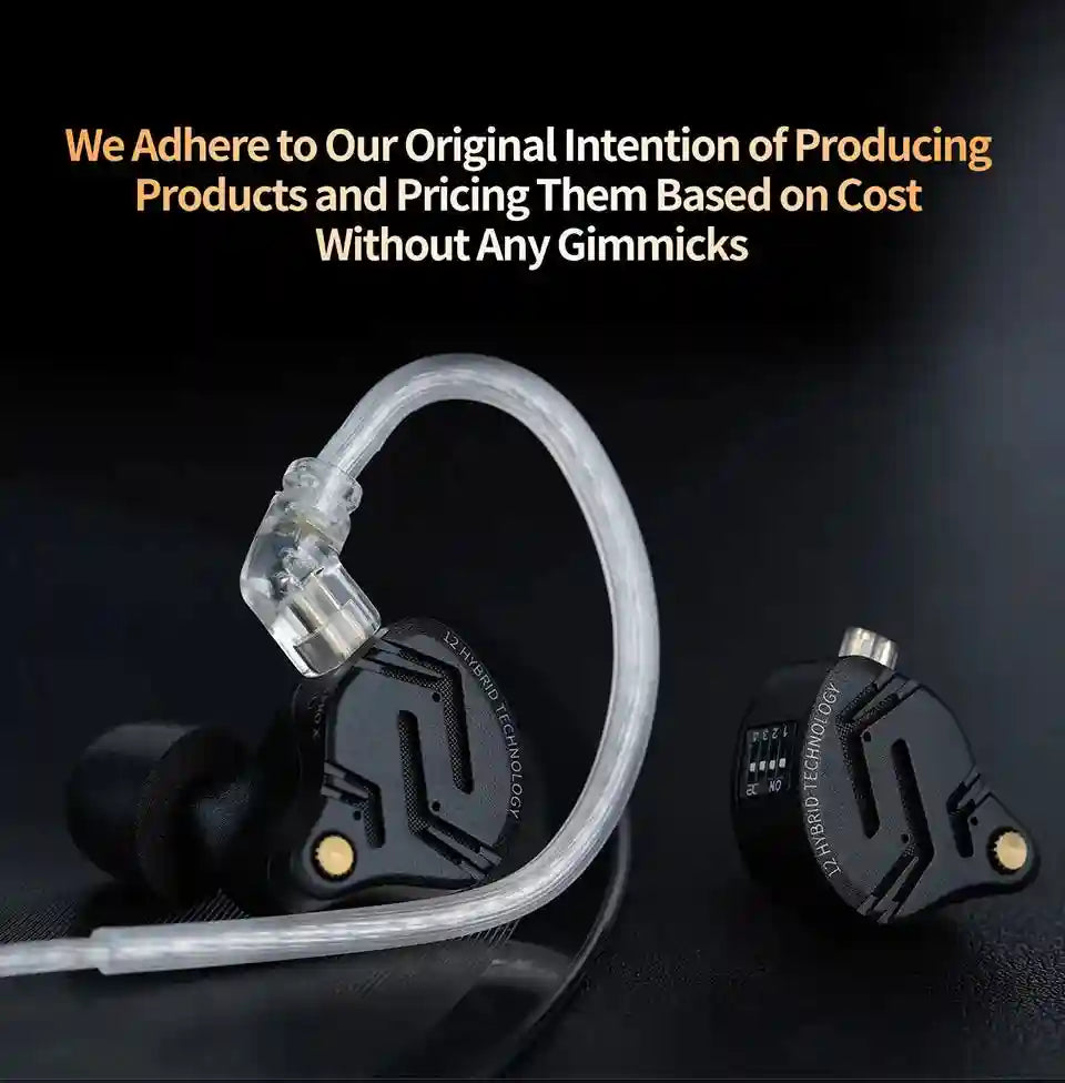 KZ ZS12 PRO X Hybrid IEMs with 1DD+5BA Drivers for Precision Audio Tidesmit