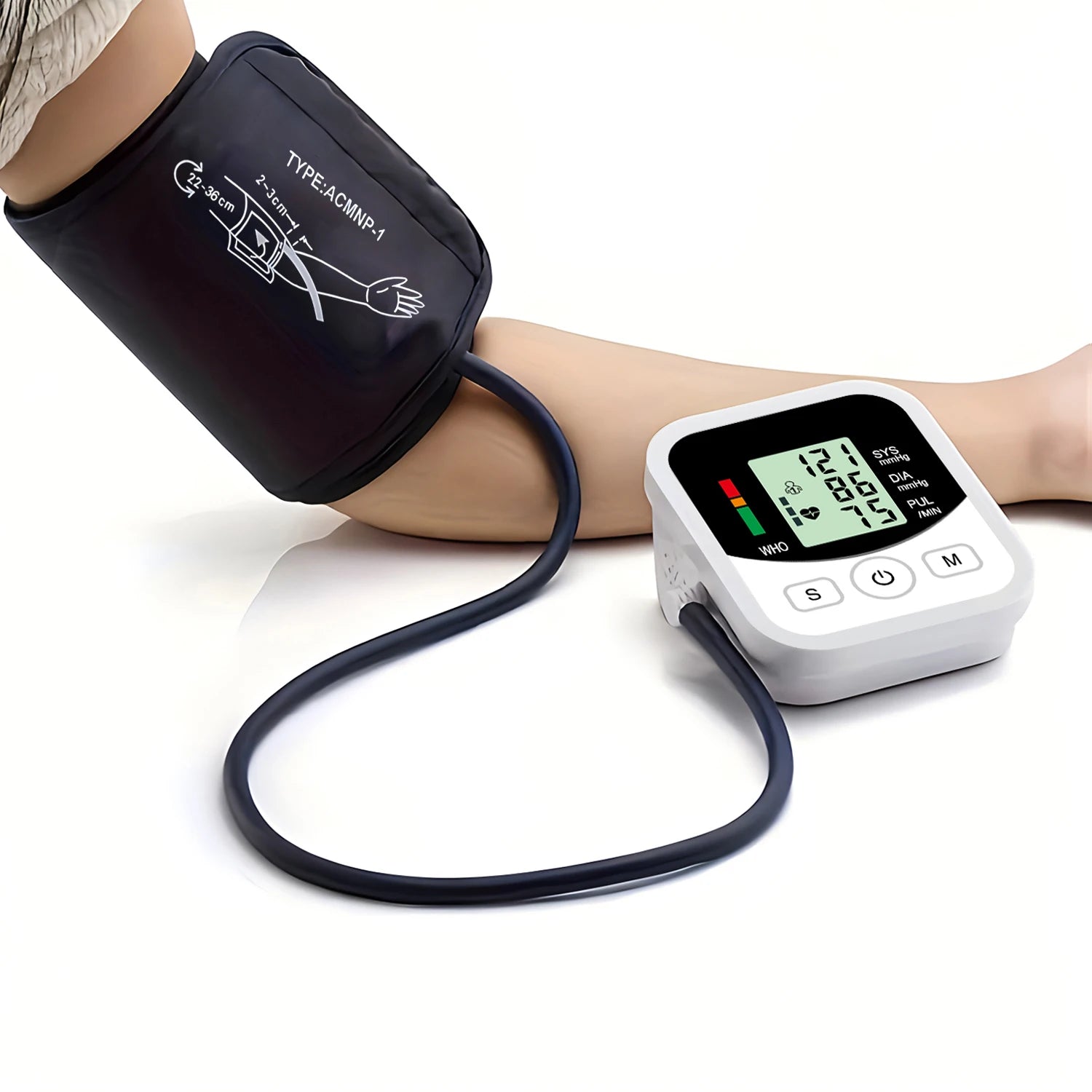 Medical Pulse BP Monitor Digitlal Tonometer Heart Rate Health Armband Automatic Blood Pressure Meter