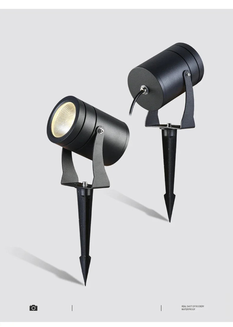 Waterproof Dimmable Outdoor LED Garden Lighting Spike Lawn Lamp Path Spotlights 5W 7W 10W 15W AC220V DC12V 24V for Garden
