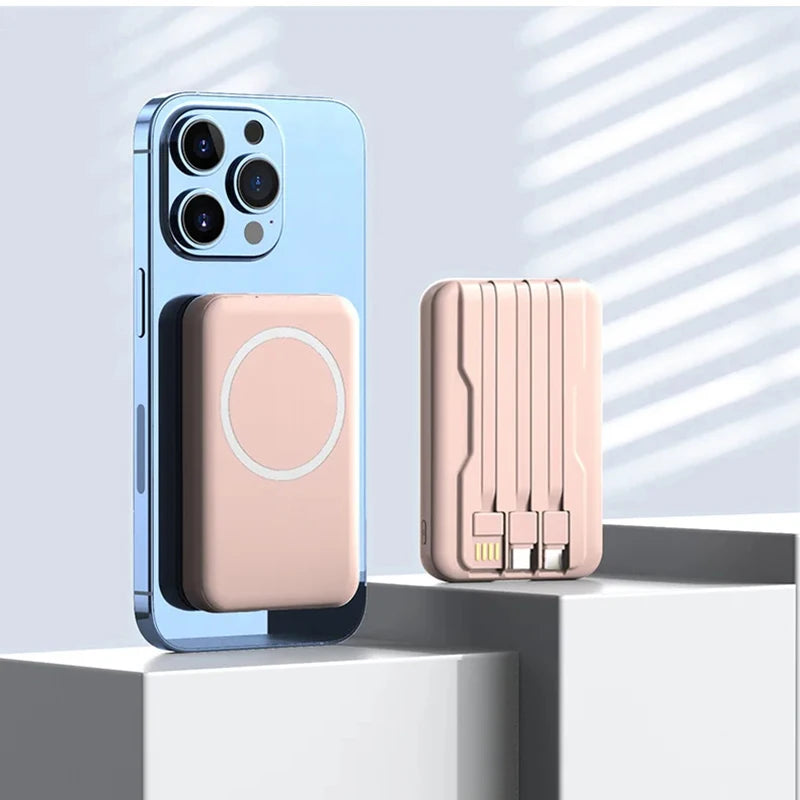 Magnetic Wireless Power Bank 10000mAh PD Fast Charger - Tidesmit Pink 10000mAh Tidesmit