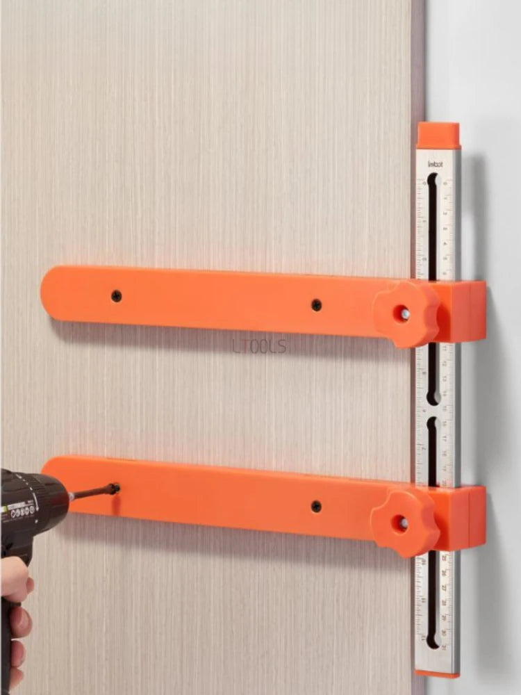 Double Axis Magnetic Drawer Slide Installation Jig - Cabinet Drawer Slide Mounting Template Positioning Tool for Hole Drilling