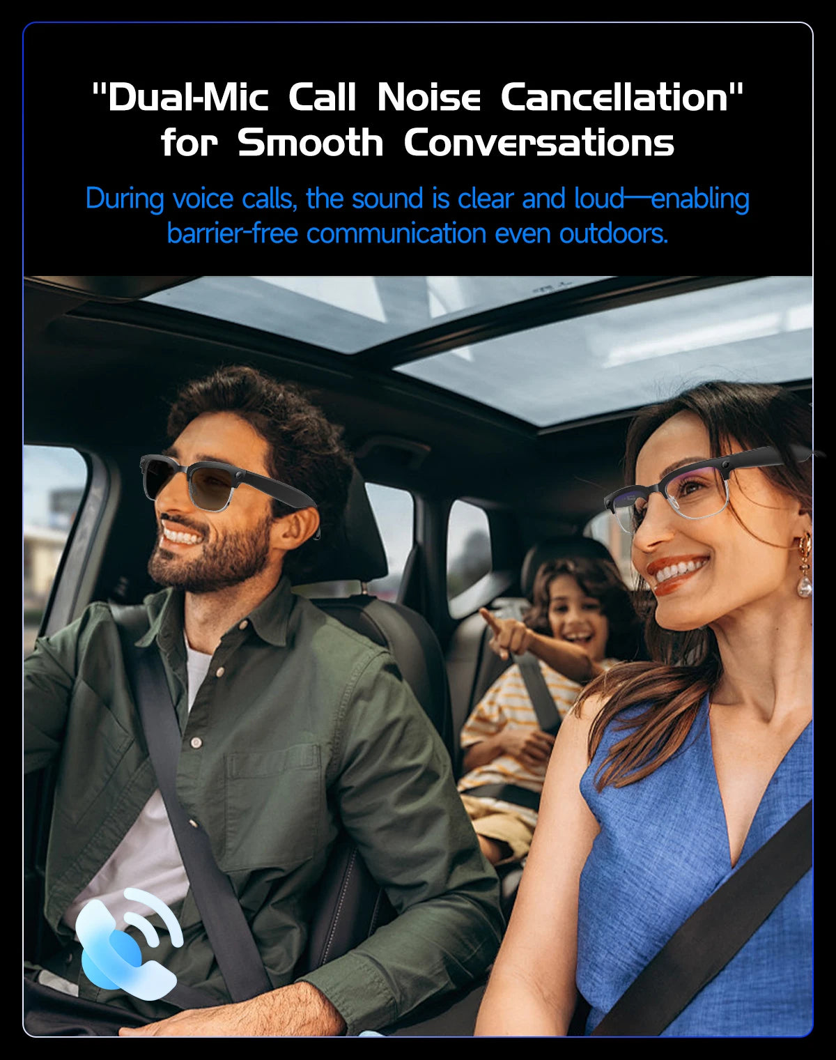 Smart Bluetooth Glasses with AI Camera and Live Translation - Tidesmit Tidesmit