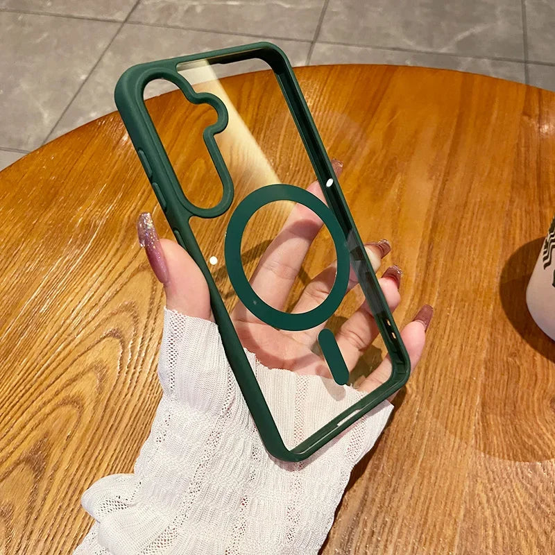 Magnetic Wireless Charging Phone Case for Samsung - Shockproof Cover Tidesmit