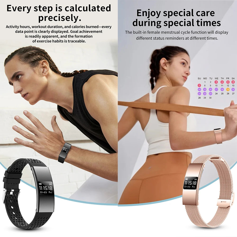 B9 3.5mm Ultra Thin Smart Bracelet Men Women IP68 Waterproof Call Reminder Fitness Sport Smart Band Lightweight Health Wristband