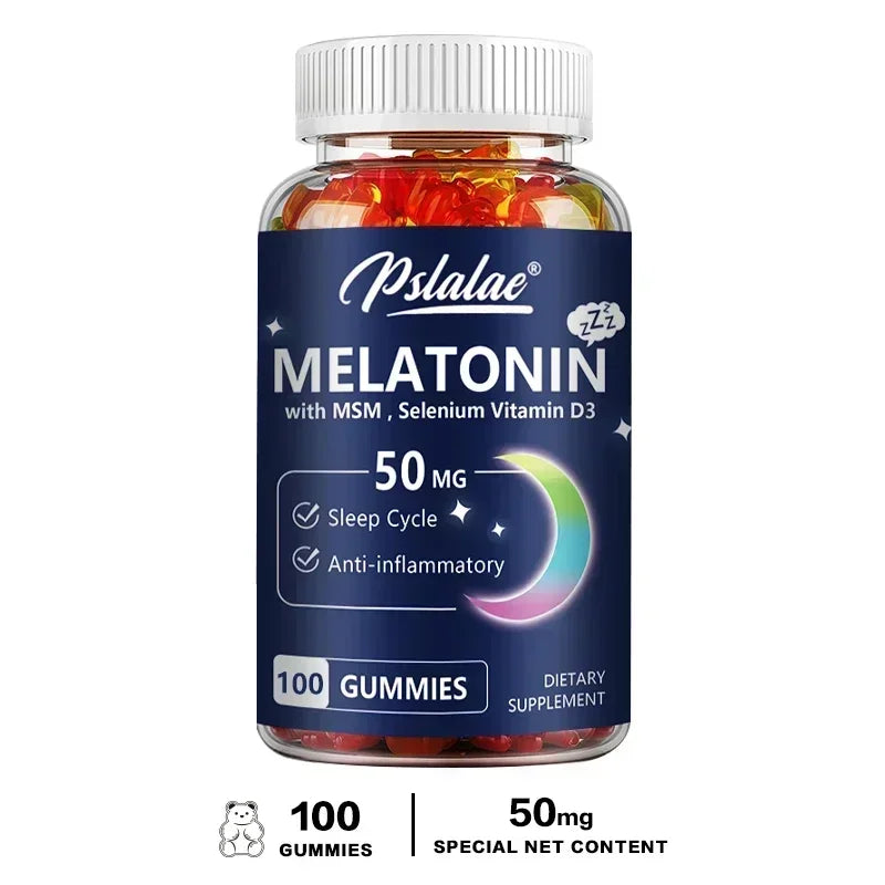 Melatonin Gummies - Helps Fall Asleep Faster, Improve Sleep Quality, Quick Dissolution, Regulate Biological Clock,Non-GMO