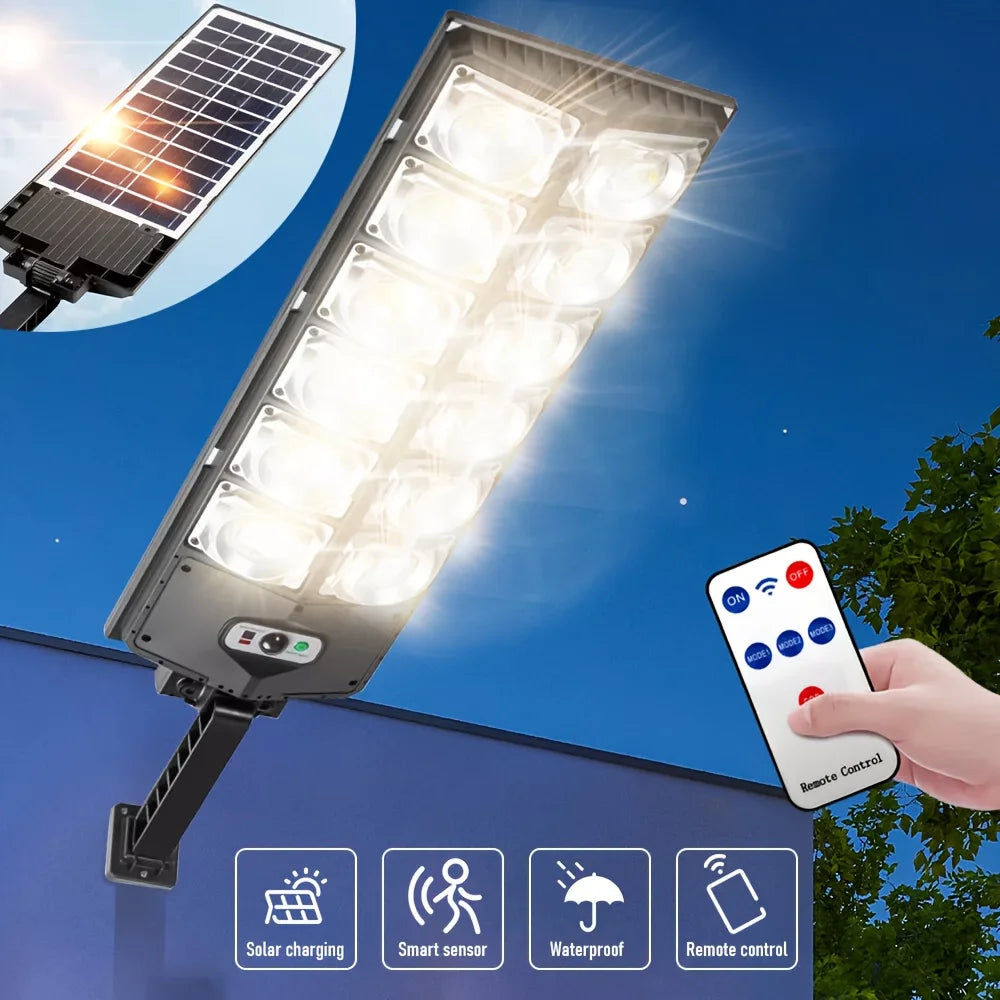 New 360LED Solar LED Outdoor Light, The Most Powerful Solar Light, Ultra Bright Solar Energy, 3Mode Light, Wide-angle Motion Sensor, Suitable For Street Lights, Courtyard Garden Decoration Lights, Outdoor Lights IP65