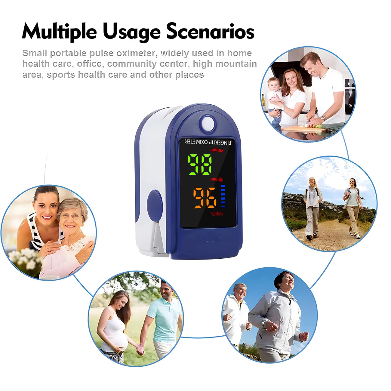 Digital Oximetre LED Display Medical Blood Oxygen Saturation Monitor Heart Rate Finger Pulse Oximetro de dedo