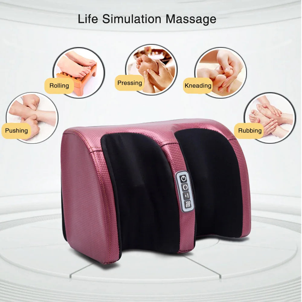 Electric Foot Massager with Shiatsu Heat - Portable Wellness Tool Relaxation Treatment Tidesmit