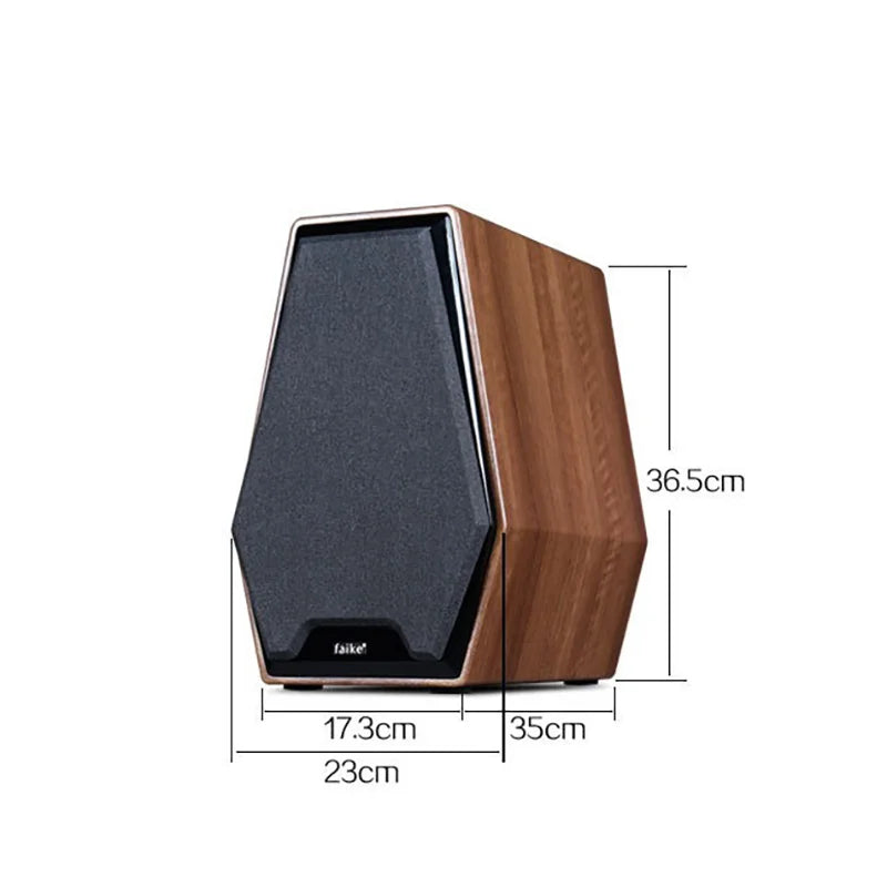 6.5 Inch Passive Hifi Bookshelf Speaker Home Audiophile Two Way Wooden Monitor Speaker Stereo 100w Output Power 4 Ohm Impedance