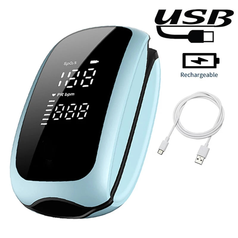 Medcial Forehead Thermometer Fingertip Pulse Oximeter Monitor Blood Oxygen Saturation Meter Pulse Oximeter USB Rechargeale