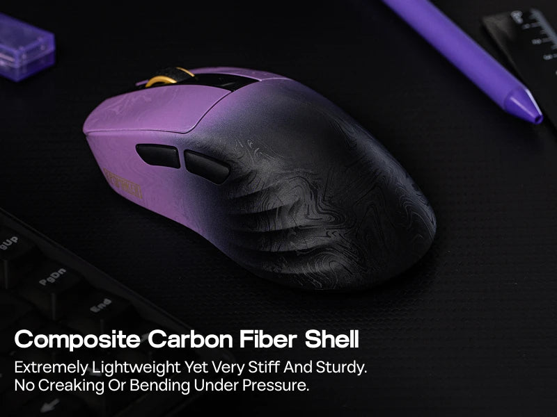 EPOMAKER Carbonis Tri-mode Wireless PAW3950 Sensor Gaming Mouse 8K Polling Rate & 30K DPI Ergonomic Mouse with Digital Display