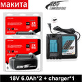 Genuine Makita 18V 6.0Ah battery with charger set for Makita 18V power tool DDF487 DTW700 GBA404 DUC150Z DHR183Z
