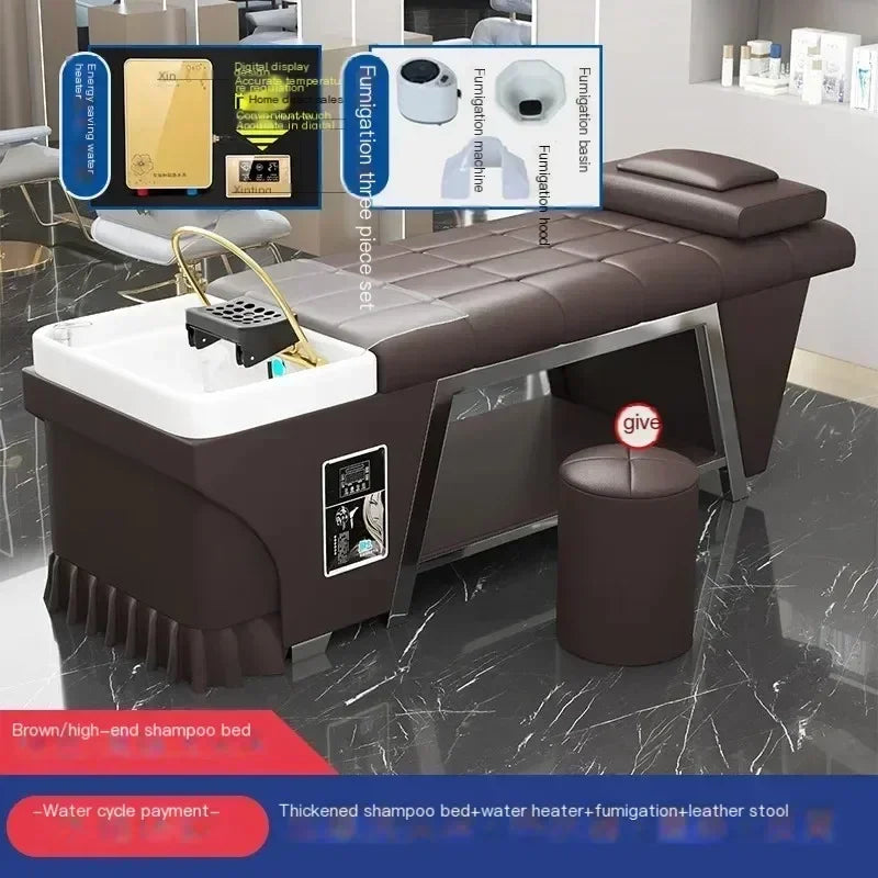 Head Spa Bed with Massage Function - Ergonomic Salon Equipment Massage Chairs Tidesmit