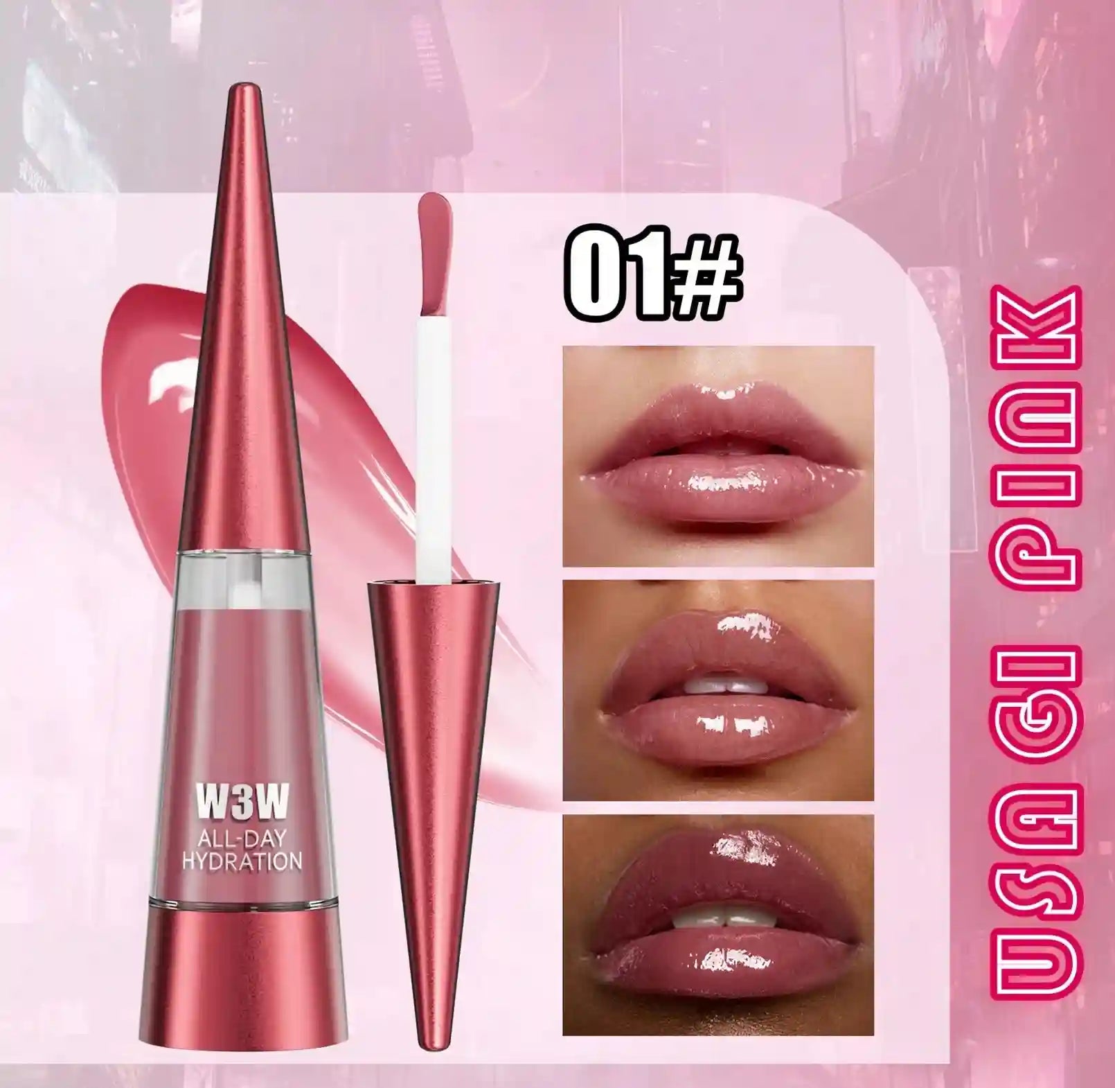 Lip Plumper Oil – Hydrating Gloss for Fuller Lips by Tidesmit Lip Care Tidesmit