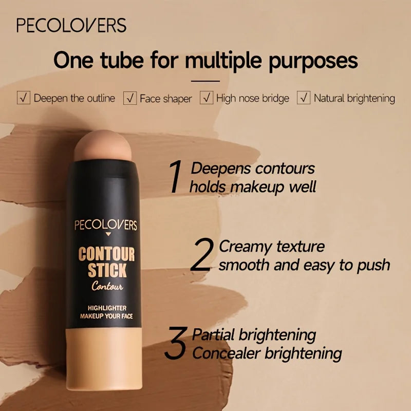 Tidesmit 3D face makeup contouring and brightening cream stick for natural highlighting and blushing texture detail