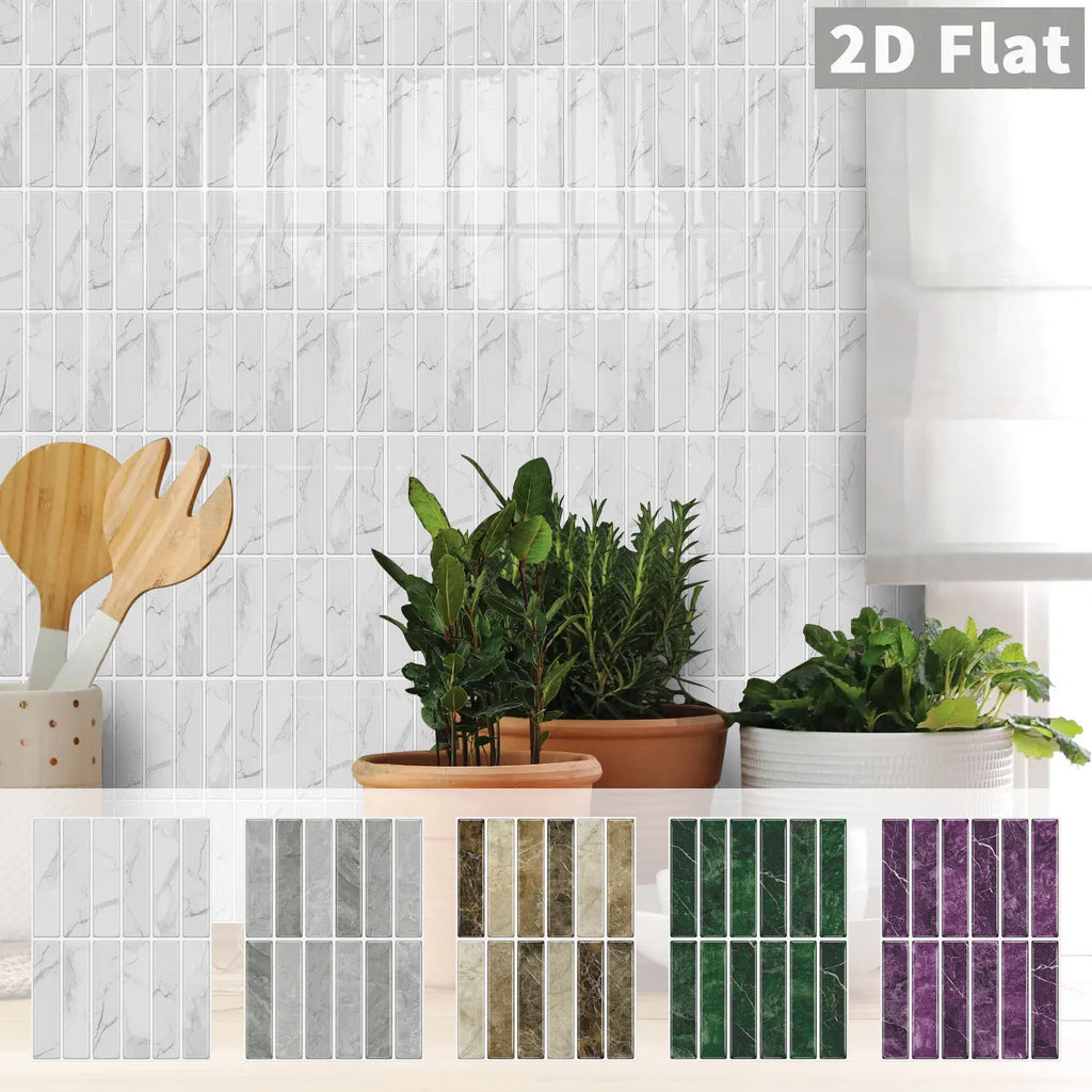 Self Adhesive Marble Wall Tiles 17x23cm Peel Stick Waterproof Easy Clean Subway Stickers For Home Kitchen Shower Wall
