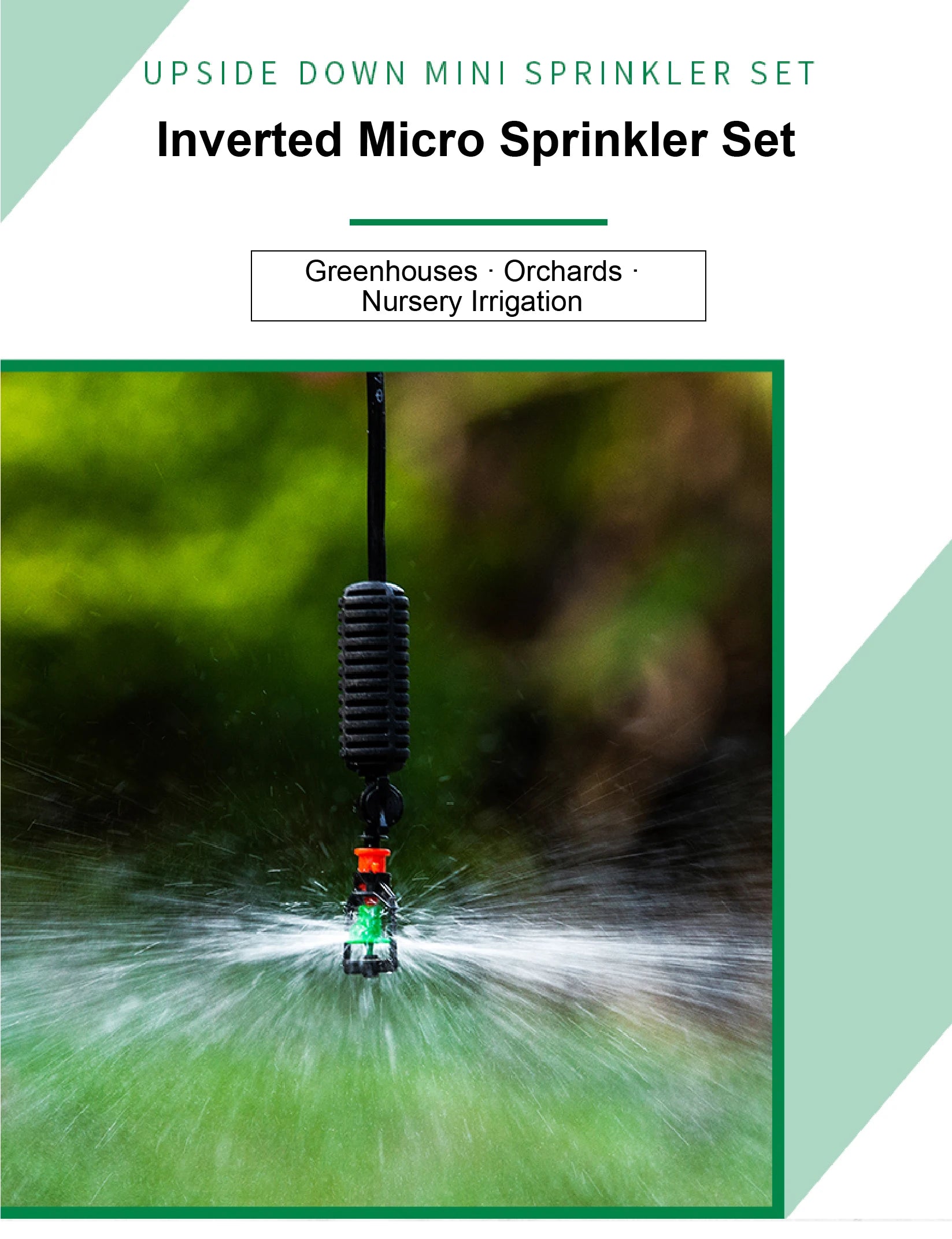 10 Pack Mist Nozzle Kit 360° Rotating Hanging Irrigation Nozzles Greenhouse Cooling Mist Spray Garden Water System Agriculture