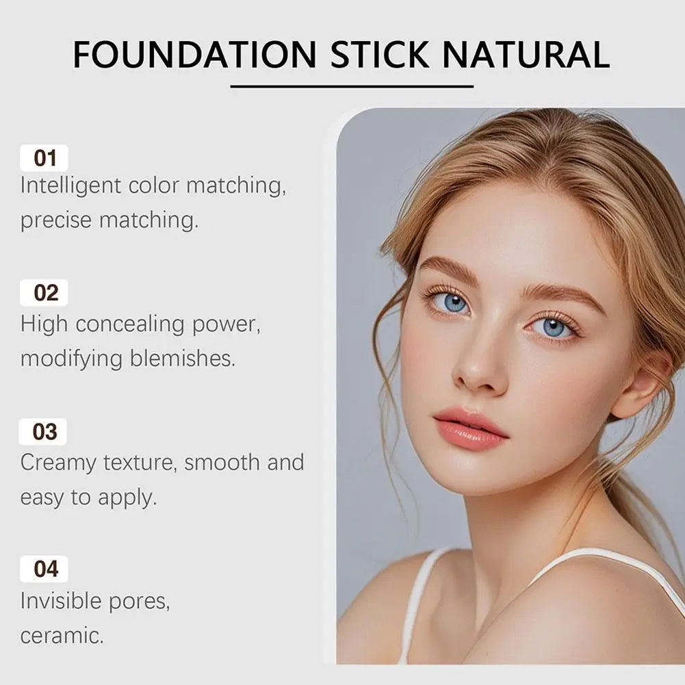 Tidesmit 2-in-1 color-changing foundation stick and brightening concealer showing smooth texture for all skin types