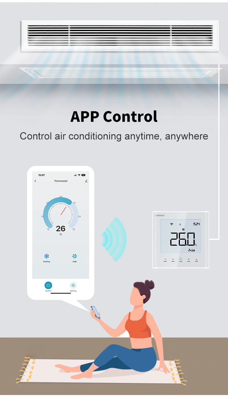 Tuya wifi VRF Air Conditioner Smart Thermostat  Google Home Alexa DuerOS