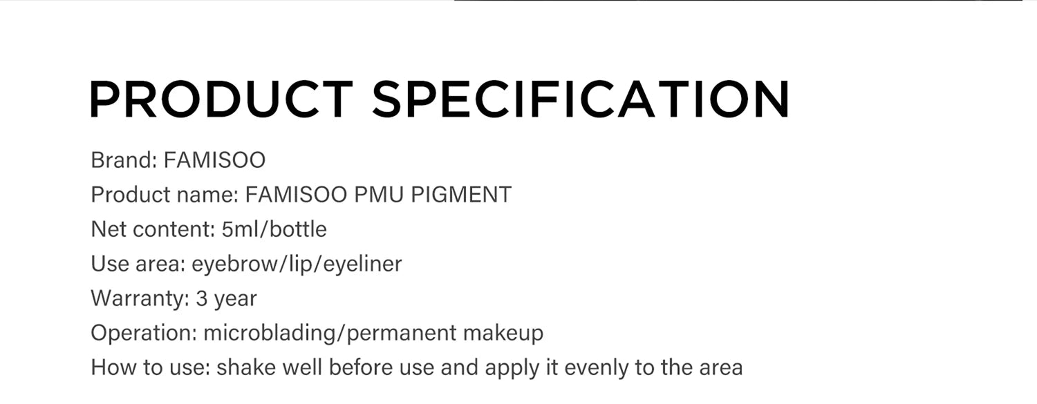 Lip Tattoo Ink – Long Lasting Microblading Pigment 5ml | Tidesmit Permanent Makeup Machines Tidesmit