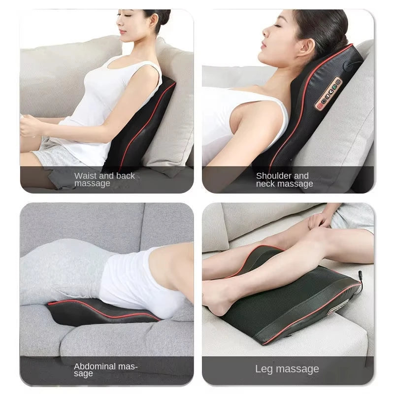 Electric Massage Pillow for Neck & Back with Heat Therapy | Tidesmit Massage Cushion Tidesmit