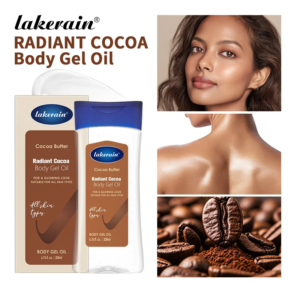 Vanilla Cocoa Vitamin B3 Body Gel Oil Ultra Hydrating Glow Skincare Nourish Soft Smooth Dry Skin Body Oil For All Skin Types